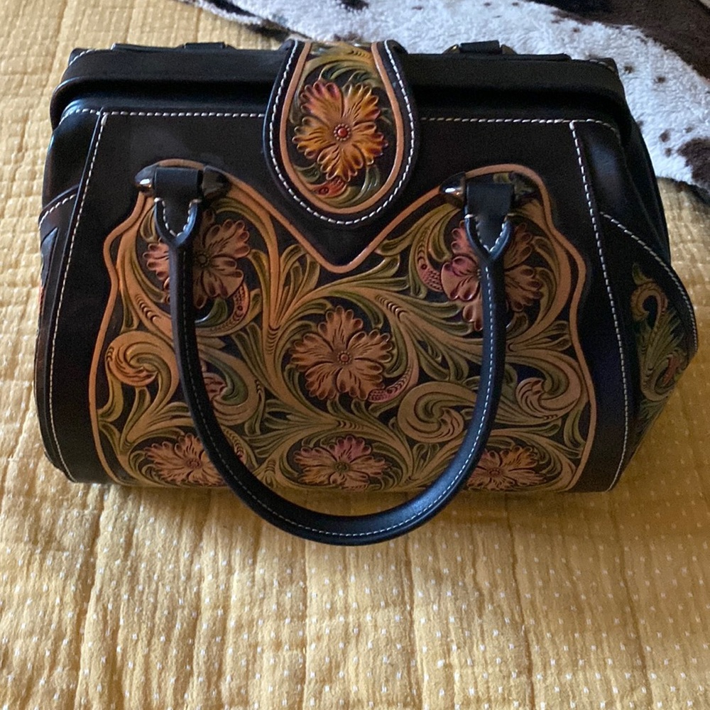 Hand tooled bag
